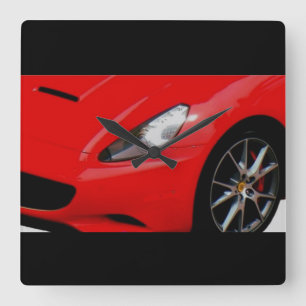Horloge Carrée ~Sports Car~ WALLCLOCK, CUSTOMISEZ-LE !