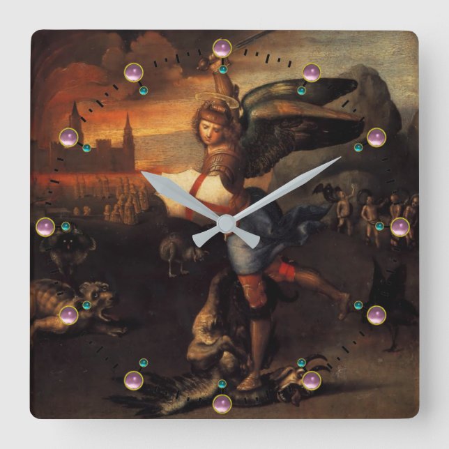 Horloge Carrée St Michael et le Dragon (Recto)