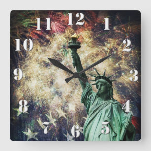 Horloge Carrée Statue de la Liberté