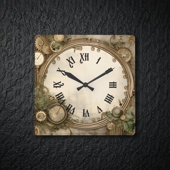 Horloge Carrée Steampunk Clocks Wall Clock (Créateur téléchargé)