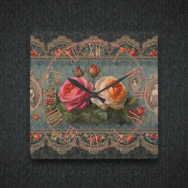 Horloge Carrée Steampunk Victorian Wall Clock (Créateur téléchargé)