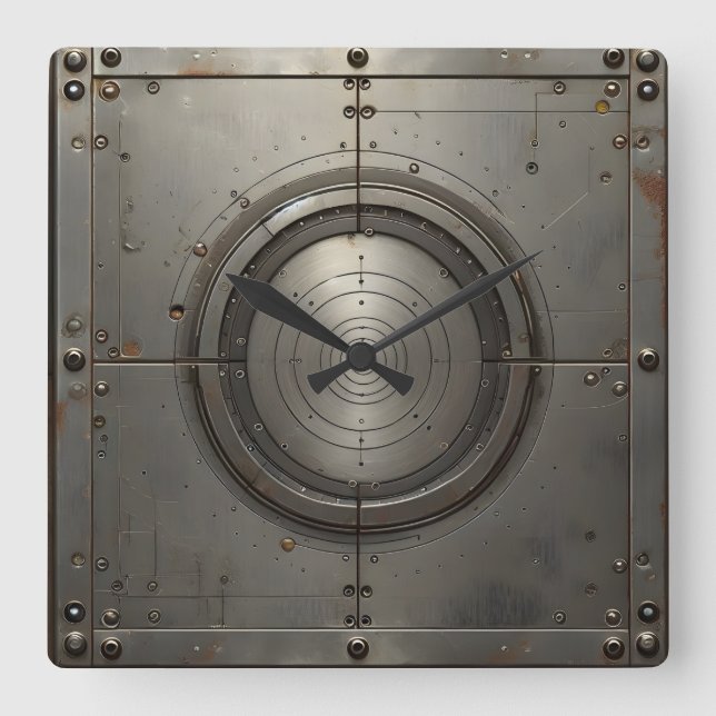 Horloge Carrée steel object (Recto)