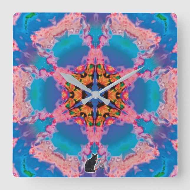Horloge Carrée Stemma Kaleidoscope (Recto)