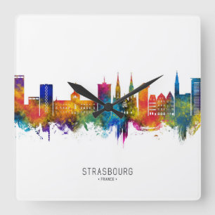 Horloge Carrée Strasbourg France Skyline