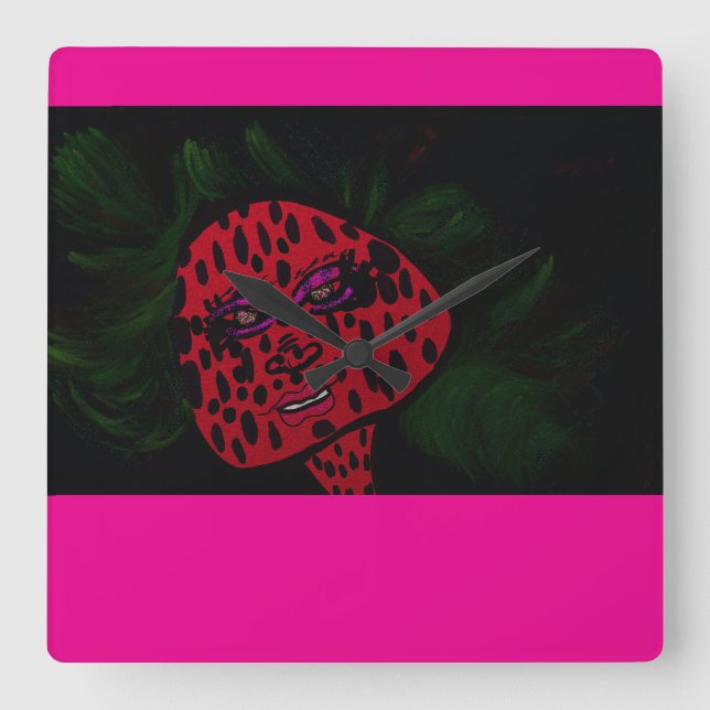 Horloge Carrée Strawberry Glamour  (Recto)