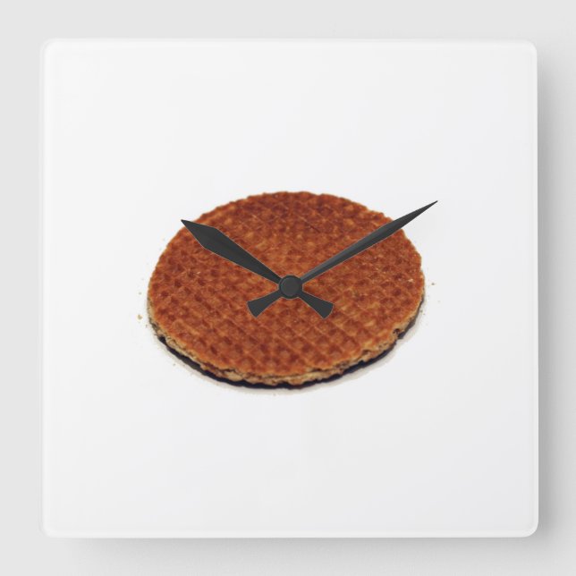 Horloge Carrée Stroopwafel (Recto)