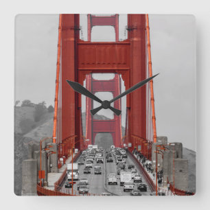 HORLOGE CARRÉE STUPÉFACTION ! GOLDEN GATE BRIDGE LA CALIFORNIE