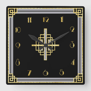 Horloge Carrée Style Art Déco
