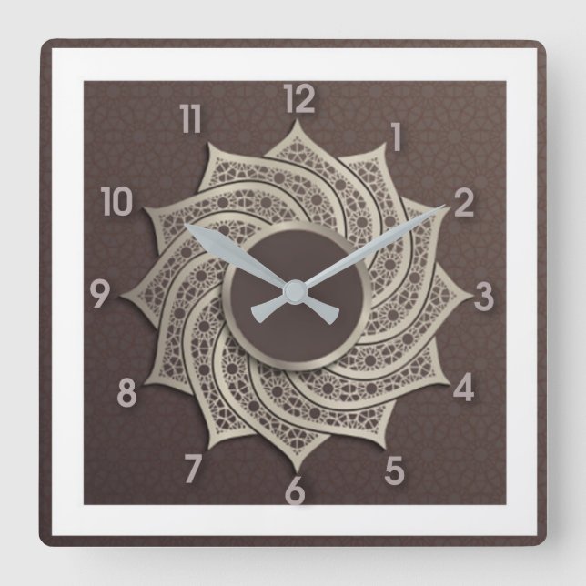 Horloge Carrée Style Art déco (Recto)