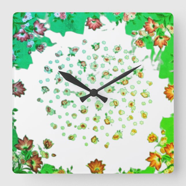 HORLOGE CARRÉE STYLE D'ART ET DE DESIGN (Recto)