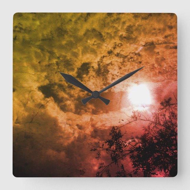 HORLOGE CARRÉE STYLE D'ART ET DE DESIGN (Recto)