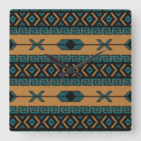 Sud-Ouest Aztèque Motif Turquoise Et Tan