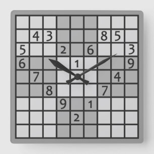 Horloge Carrée SUDOKU wall clock