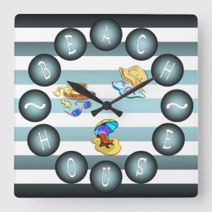 Horloge Carrée ~ "Sun de Chambre d'été de ~ d'horloge "de