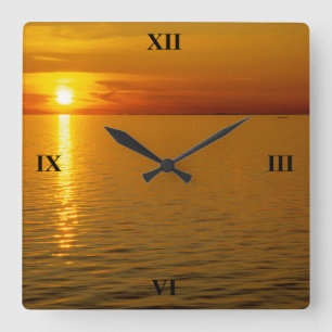 Horloge Carrée Sunset des îles suédoises