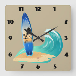 Horloge Carrée surf