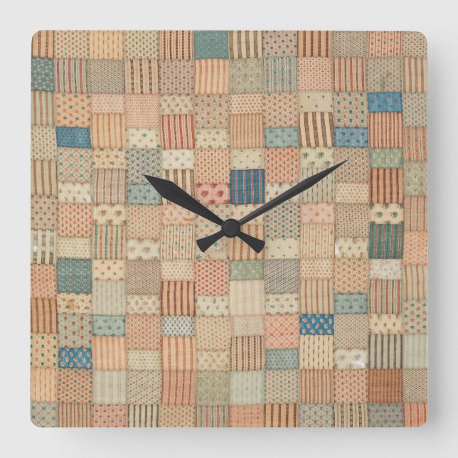 Horloge Carrée Surface composée en teintes muettes (Recto)