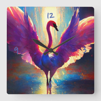 Horloge Carrée Swan Awake ::