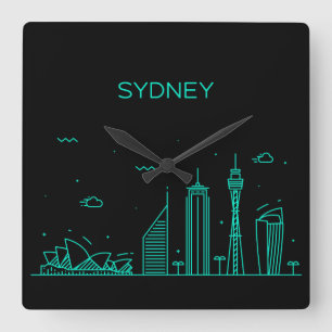 Horloge Carrée Sydney skyline