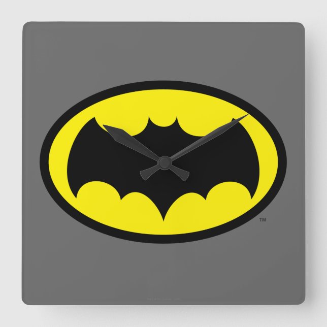Horloge Carrée Symbole Batman (Recto)