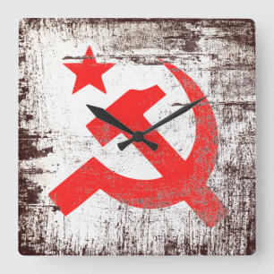 Horloge Carrée Symbole communiste
