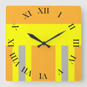 Horloge Carrée Symbole Feuerwehr Uniforme Sandfarben Quadratische