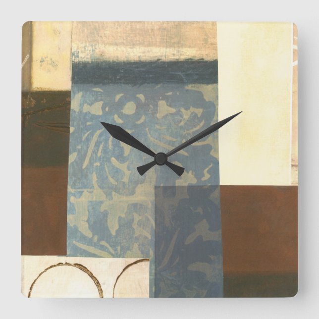 Horloge Carrée Tableau moderne à panneaux (Recto)