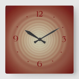 Horloge Carrée Tan avec le centre de rotation du citron>Horloge m