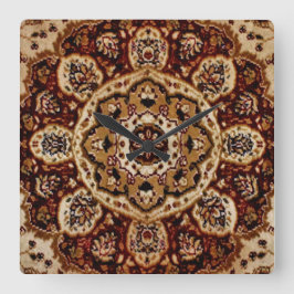 Horloge Carrée Tapis oriental crème