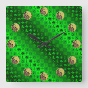 Horloge Carrée Taureau & Chèvre Métal