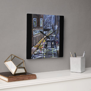 Horloge Carrée Taxi pour Kate Peinture d'Alfred Fox