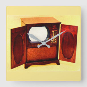 Horloge Carrée téléviseur no 1 des années 1950