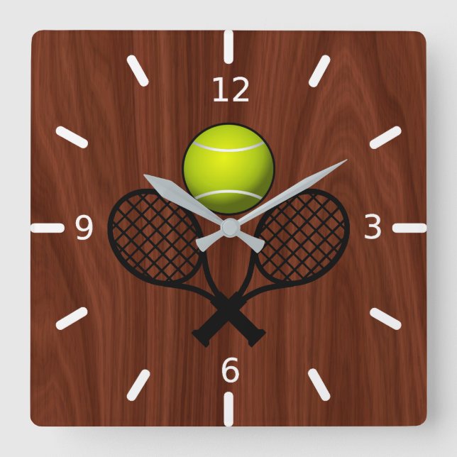 Horloge Carrée Tennis (Recto)