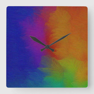 Horloge Carrée Texture lumineuse