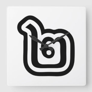 Horloge Carrée Thaïlande Numéro 2 / Deux / ๒ (Chanson) Script tha