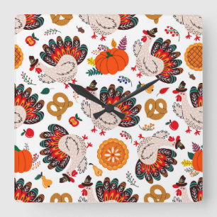 Horloge Carrée Thanksgiving Meme Thanksgiving Est Le Repas