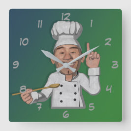Horloge Carrée The Chef 2