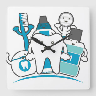 Horloge Carrée The Clean Teeth Gang