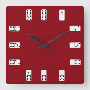 Horloge Carrée The Dominos Wall Clock