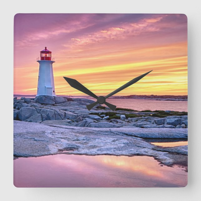 Horloge Carrée The Light Keeper | Peggy's Cove (Recto)