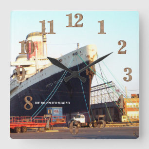 Horloge Carrée The SS United States Ocean Liner