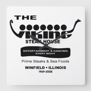 Horloge Carrée The Viking Steak House, Winfield, IL (1969-2008)