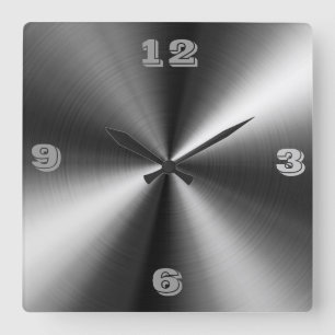 Horloge Carrée Tic Toc en acier inoxydable moderne