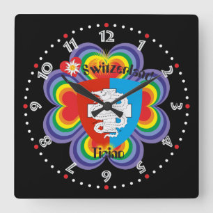 Horloge Carrée Ticino Suisse Svizzera Svizra