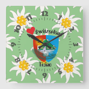 Horloge Carrée Ticino Suisse Svizzera Svizra