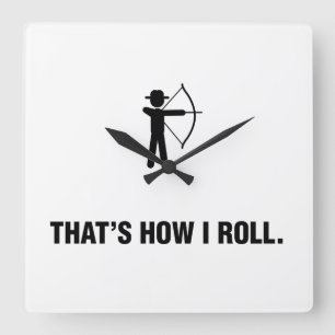 Horloge Carrée Tir à l'arc