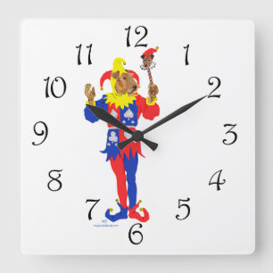 Horloge Carrée Tire-lait Airedale Terrier bonne chance