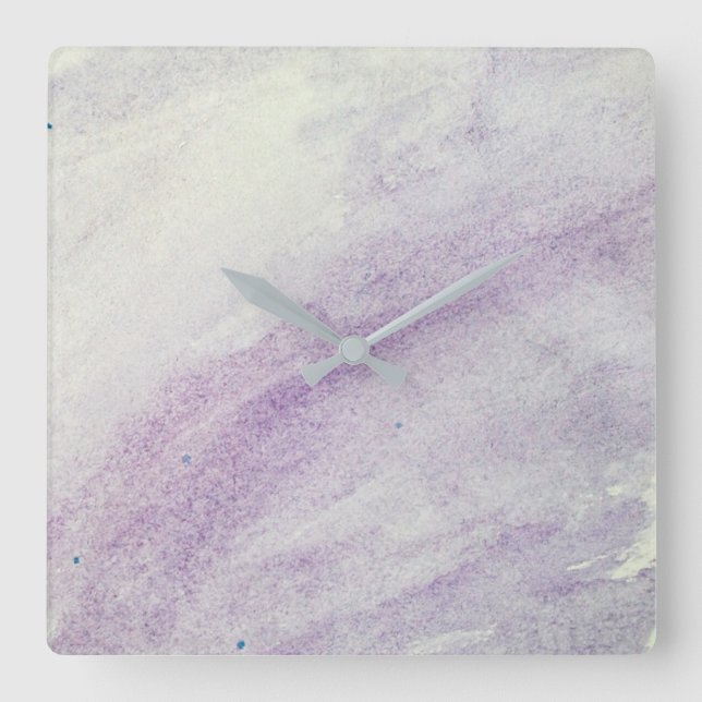 Horloge Carrée TONS DE L'Horloge Mur Acrylique LILAC (Recto)