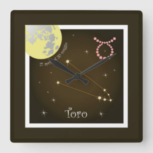 Horloge Carrée Toro 21 aprile al 20 maggio Uhr