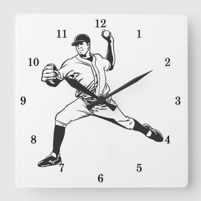 Horloge Carrée Tournoi de tennis de Wall Clock (Recto)